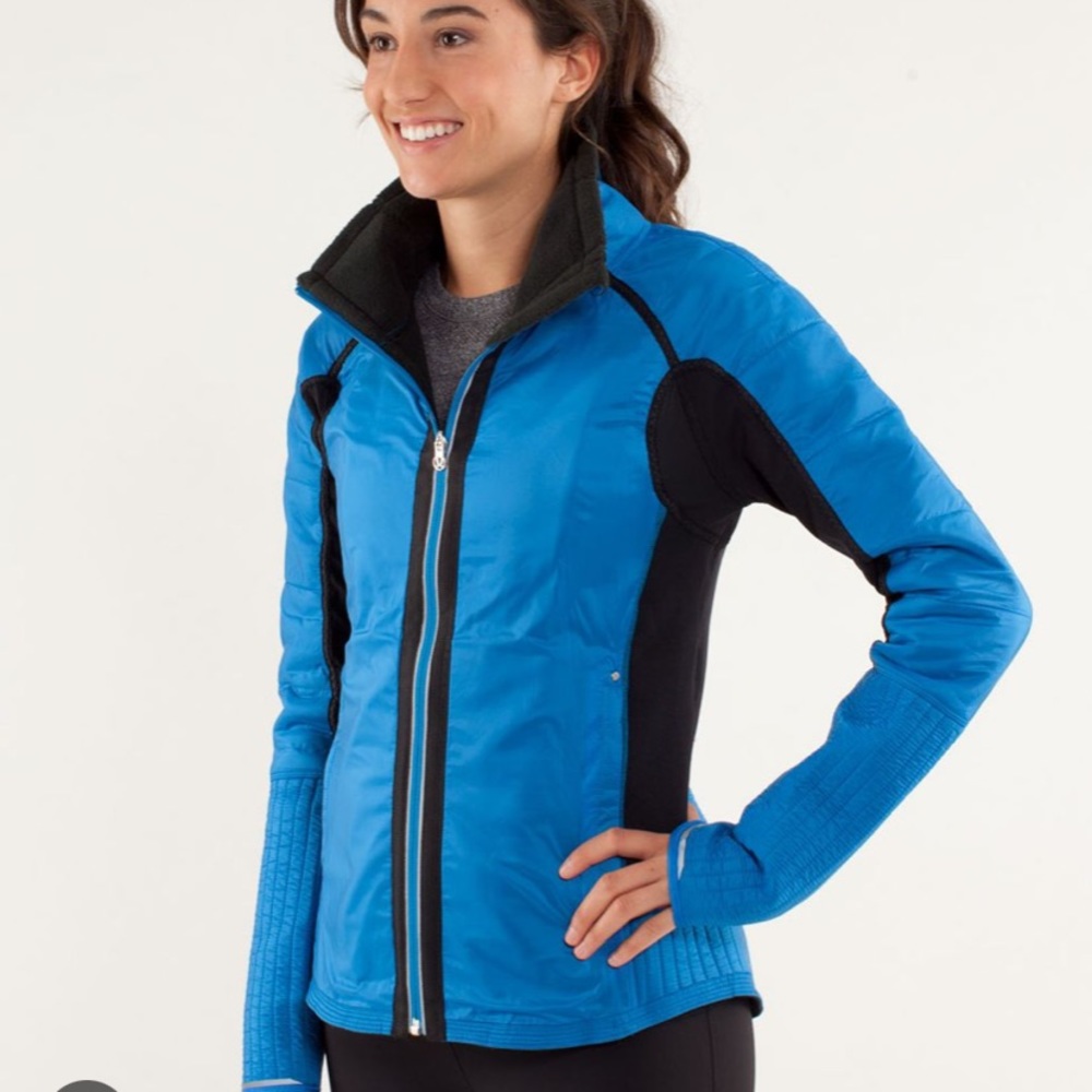 Lululemon Run Bundle Up Jacket Beaming Blue Size 4